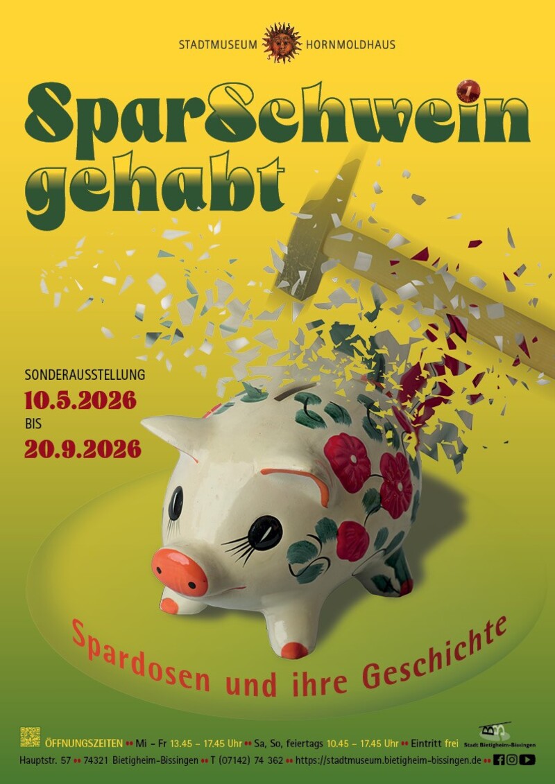 Ausstellungsplakat "SparSchwein gehabt!"
