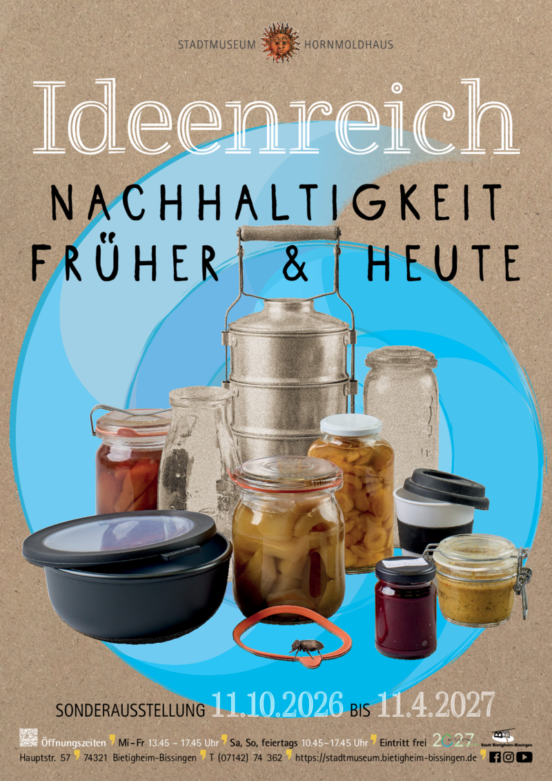 Plakat Ausstellung "Ideenreich", Foto: Tilman Lothspeich, Grafik: Regina Hildwein